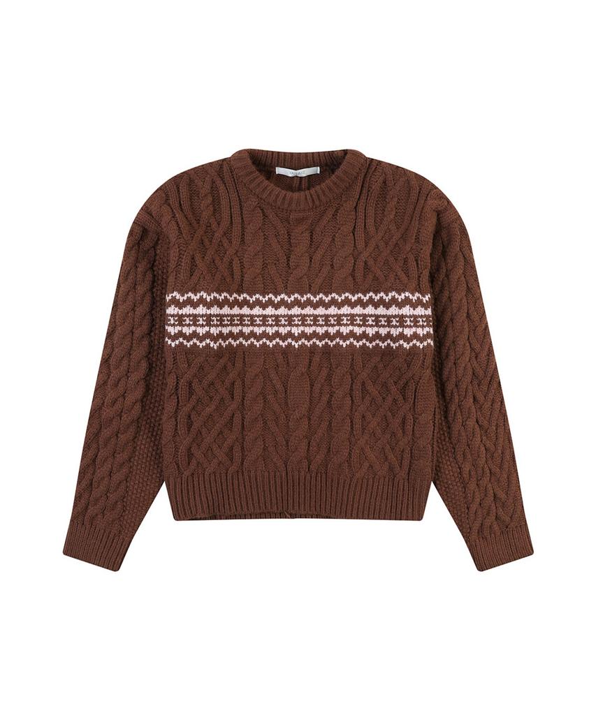 VANAKE Contrast Cable Knit_Vb3Zktq327Z