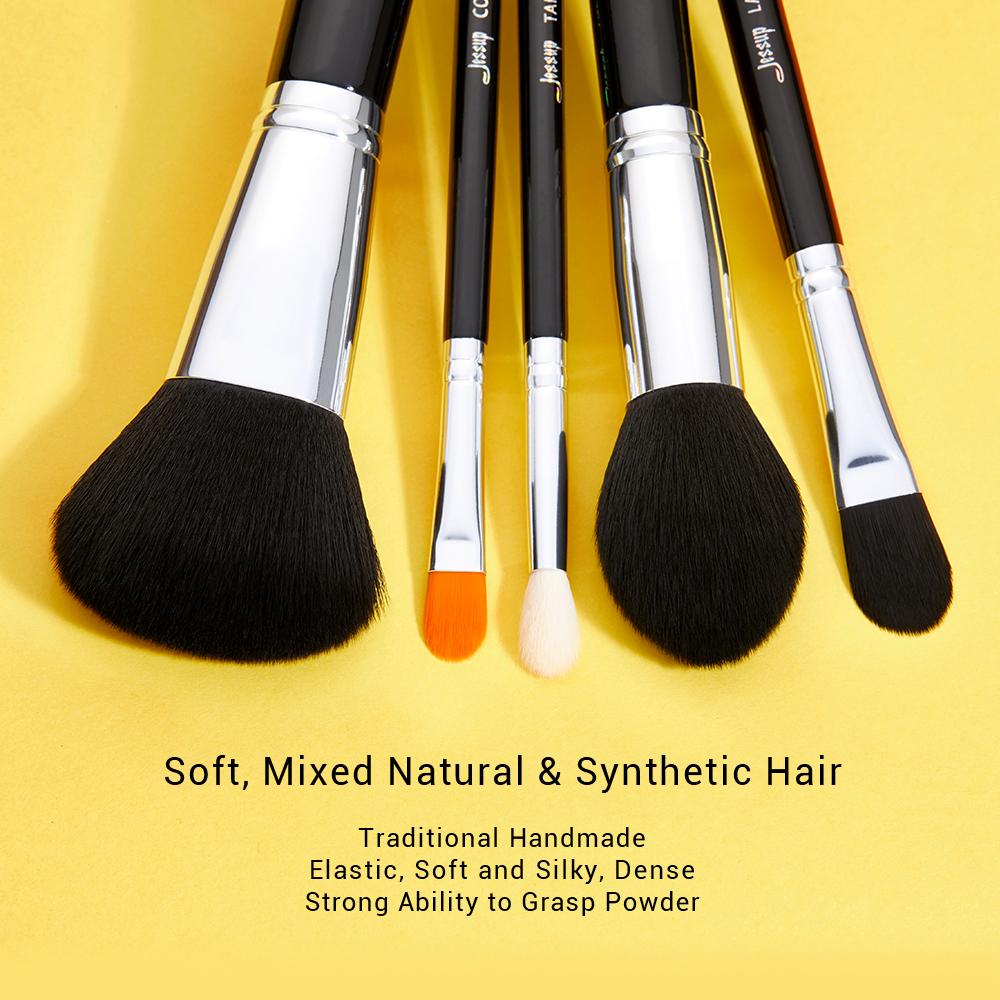 Набор профессиональных кистей для макияжа, 15 шт (Black / Silver)