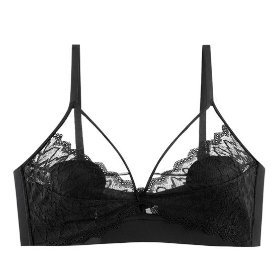 Женский корейский стиль, сладкий треугольный бюстгальтер без косточек, сексуальный французский стиль, элегантный сказочный стиль, прозрачное кружево с цветочным бретельками, беспроводной бюстгальтер для девочек, внутренняя одежда