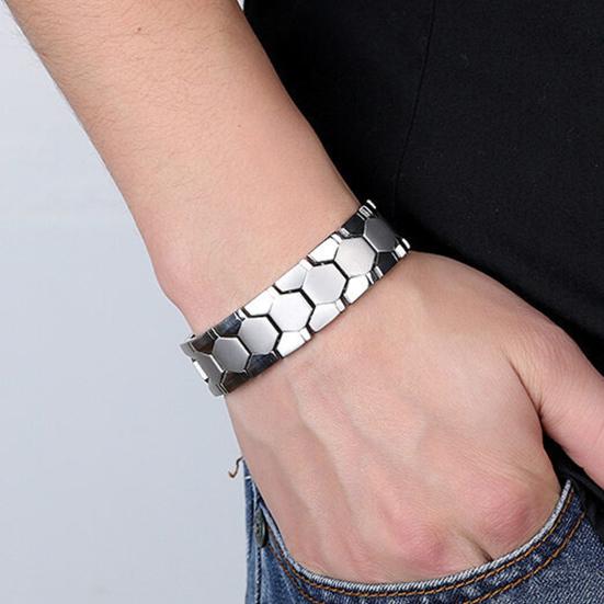 Men Bracelet Magnetic Durable Detachable Therapy Bracelet Daily Jewelry