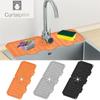 Silicone Kitchen Faucet Mat For Sink Sponge Drain Rack Foldable Sink Mat Faucet Splash Catcher Bathroom Countertop Protector Mat