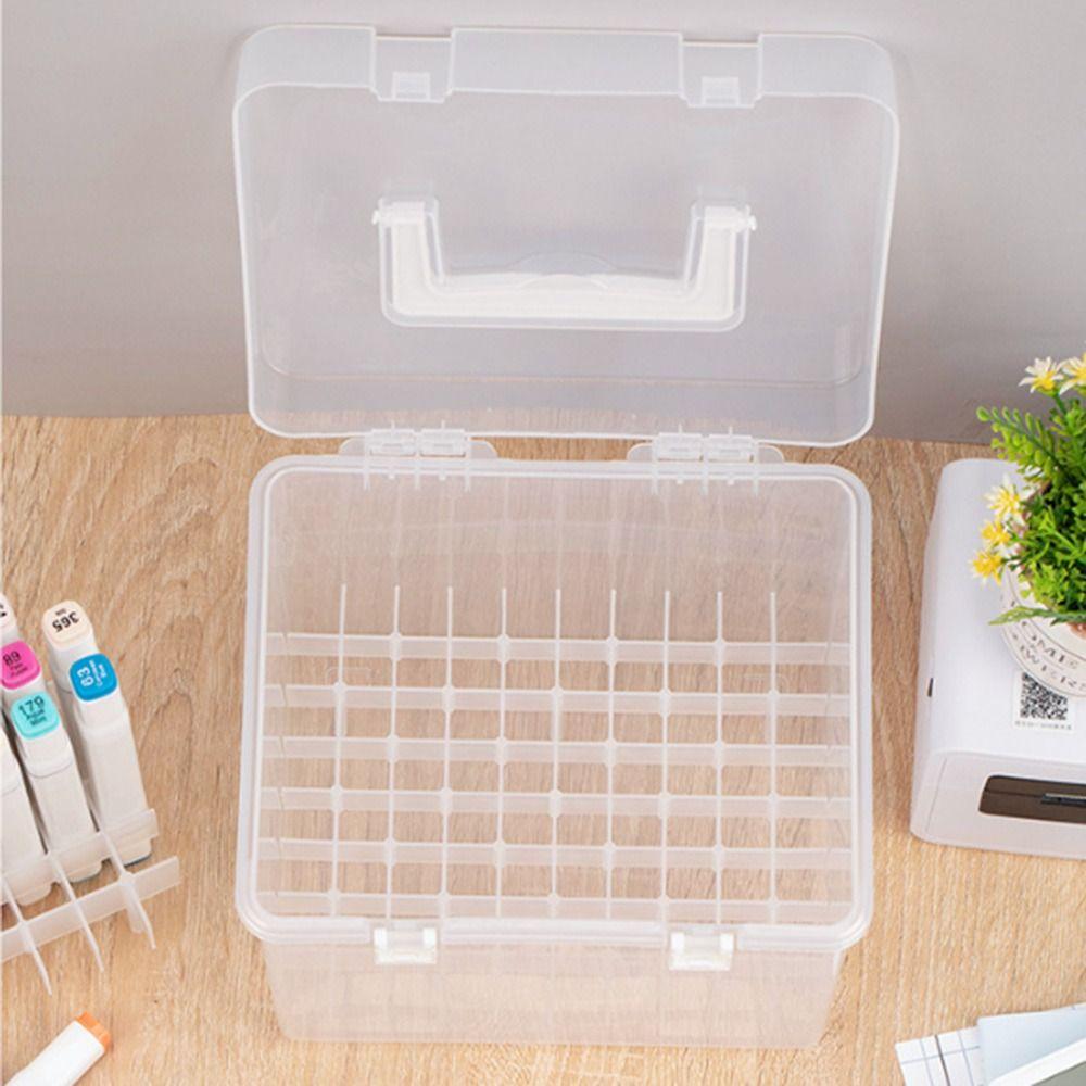 Пластиковый ящик для хранения маркеров Прозрачный футляр для хранения канцелярских принадлежностей Органайзер для маркеров Студенты