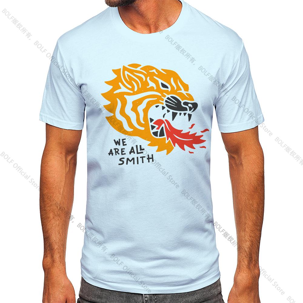 Мужская винтажная футболка We Are All Smith Tiger Спортивная 100% хлопок Принт Оверсайз футболки для мужчин женщин Спортивная одежда Топы