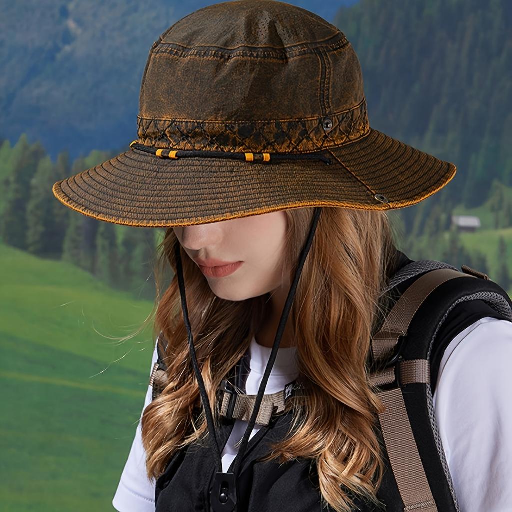 Винтажная британская шляпа рыбака, Носите одну шляпу дважды, Переключайтесь между ковбойскими шляпами по желанию, Незаменима для походов и езды на велосипеде