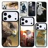 Чехол Case для iPhone 17 Air 16 Pro Max 15 Plus 11 13 Mini 14 12 Задняя крышка телефона Орел Ястреб Птица Животное мягкий