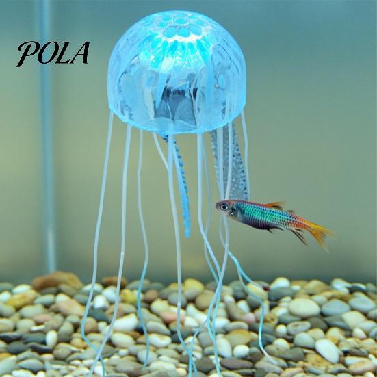 Decorative Jellyfish for Aquariums Aquarium Faux Jellyfish, Soft Silicone Fluorescent Realistic Floating Odor-free Decoration Saltwater Tanks