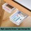 Box Storage Box Under The Desk Drawer Type Punch Free Invisible Drawer Organizer Storage Rack Box