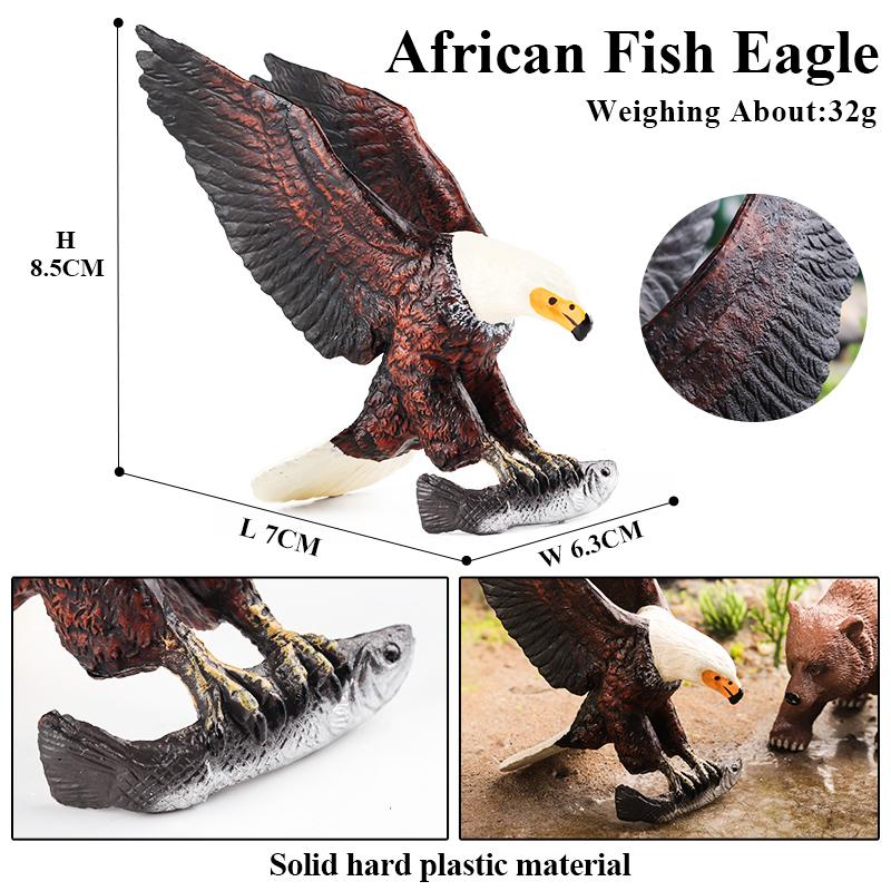 Oenux Дикие Птицы Животные Лес Ночной Орел Кондор Фигурки ПВХ Фигурка Садовое Украшение Образование Миниатюрная Игрушка Подарок для Ребенка