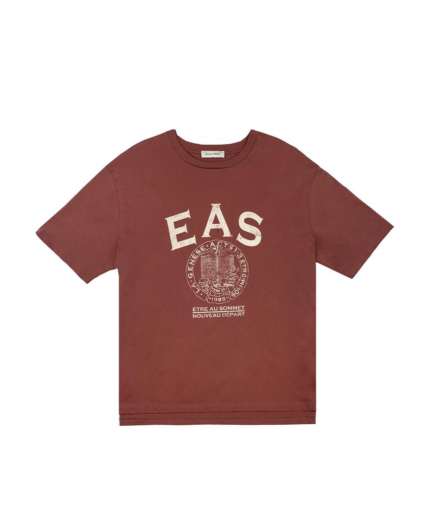 ETRE AU SOMMET Футболка с логотипом Eas (Бордовый/Унисекс)