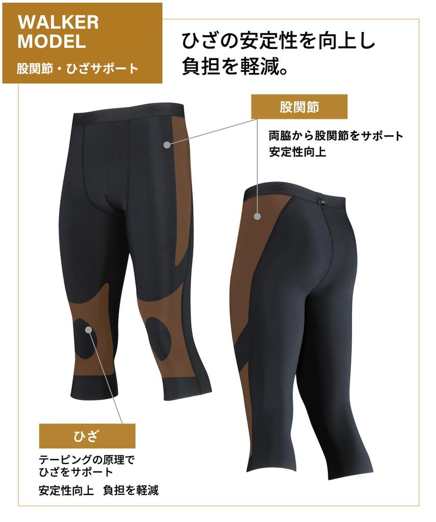 Спортивные бедра и колени Удобные Идеально подходят для ходьбы и легких размеров BL и LL CW-X/Wacoal Женские тайтсы, длина 3/4, поддержка, посадка, упражнения, HXY747,