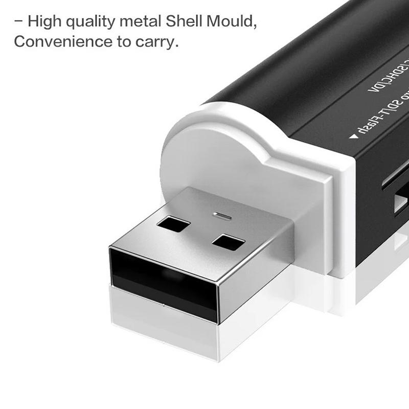 Высокоскоростной многофункциональный USB 2.0 универсальный считыватель карт памяти для T-Flash Mmc Sdhc Ms Pro Duo Tf M2 Memory Stick