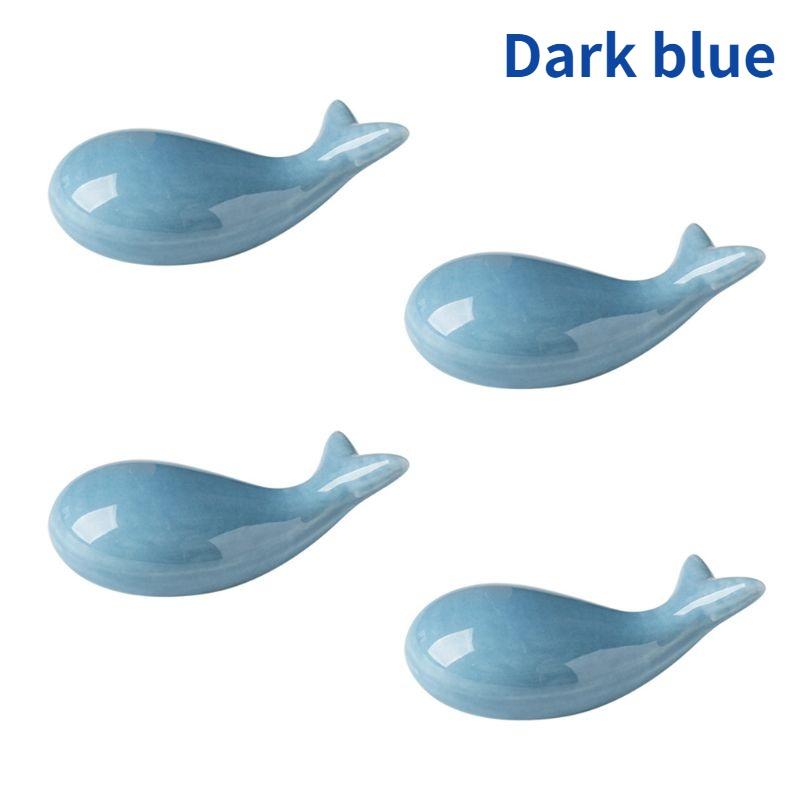 4 шт./компл., японский керамический держатель для палочек для еды, креативная форма кита, палочки для еды, уход за ложкой, подставка, подставка для кухонной посуды, украшение