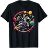 Colorful Galaxy Astronaut Drinking Tequila Sunrise T-Shirt
