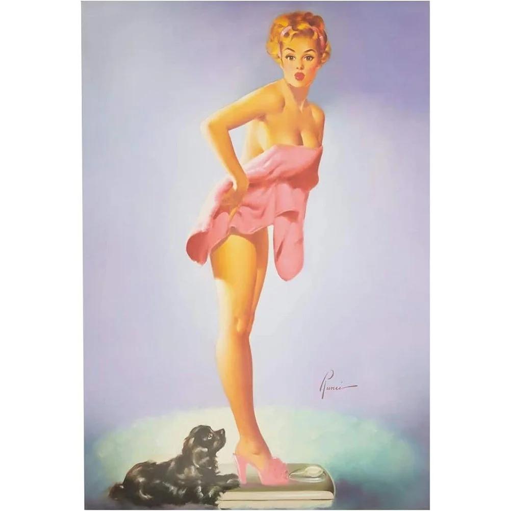Винтажные металлические знаки Pinup Girls Настенный декор для ванной комнаты Прачечная Мужская пещера Домашние бары Гараж Кафе Клубы Ретро-плакаты Табличка