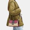 Coach Grace 26 Классическая Сумка на Плечо с Ручкой и Клапаном с Логотипом Монограмма Лошадь и Карета Женские Сумки Фиолетовый Хаки CJ633-SVVSB