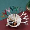 Tableware Christmas Deer Head Stainless Steel Coffee Scoops Tea Scoop Christmas Spoons Xmas Antlers