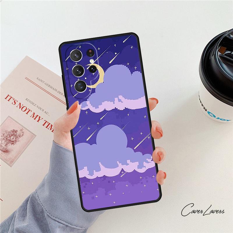 Арт Пиксель Эстетика чехол для телефона Для Samsung Galaxy S24 S25 S23 S22 Ultra Note 10 20 Plus S20 S21 FE Крышка