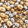 20-50 шт. Металлические Бусины-Семена Овальный Цилиндр Нержавеющая Сталь Большое Отверстие Разделитель Свободные Бусины Для Изготовления Украшений DIY Ожерелье Браслет