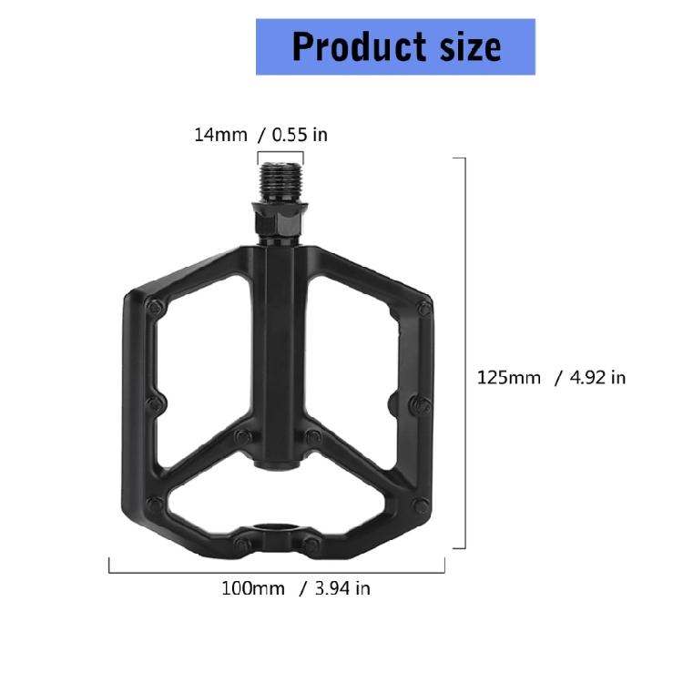 2 Bearings Wide Flat Cycling Pedals Nonslip Road Bicycles Pedals Aluminum Alloy Mountain Bicycles Pedals Enduring