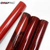Carbon Fiber Car Wrap Vinyl Sticker Red Glossy Bubble-free Waterproof Self-adhesive Appliqué Vehicle Styling Auto Accessories