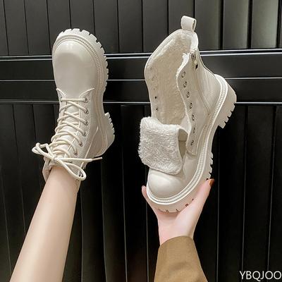 Женские осенне-зимние ботинки нового стиля, толстые, модные, на толстой подошве, простые, удобные, износостойкие, короткие ботинки