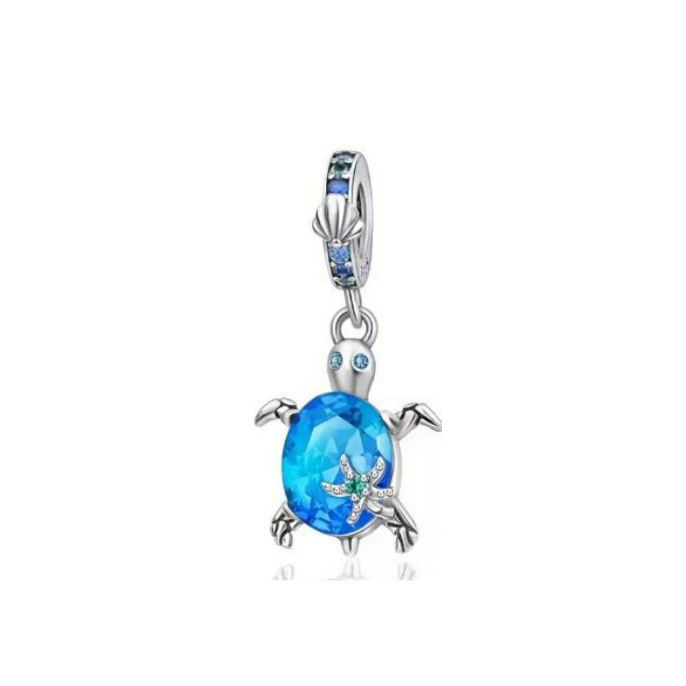 Silver Summer New Ocean series 925 Sea turtles shells dolphins whales crabPendant Fit Bracelet DIY Jewelry Pendant