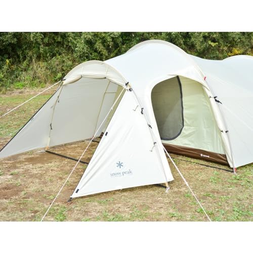 Snow Peak Vault Ivory [4-person] Tent with Inner Tent - Easy Setup Tent Shelter for Camping and Outdoor Activities