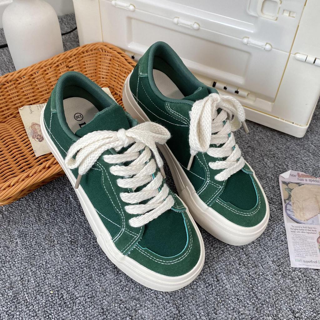 Кроссовки женские на толстой подошве из замши на платформе, женские спортивные кроссовки, женские вулканизированные туфли, повседневные кроссовки на плоской подошве со шнуровкой