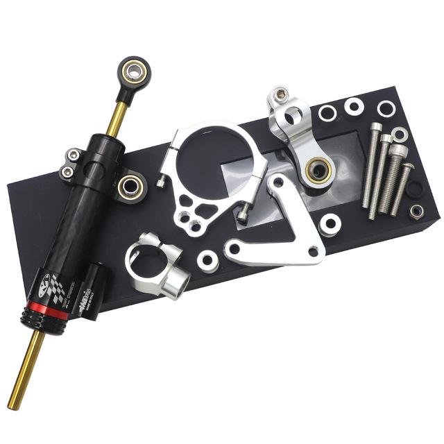 For Ducati SUPERBIKE 848 2008-2012 1098 2007-2009 1198 2009-2011 CNC Steering Damper Stabilizer Bracket Set Saftety Accessories