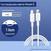 Certified 60W Super Fast Charging Dual USB-C Cable for Apple 15, Huawei, Xiaomi, Honor