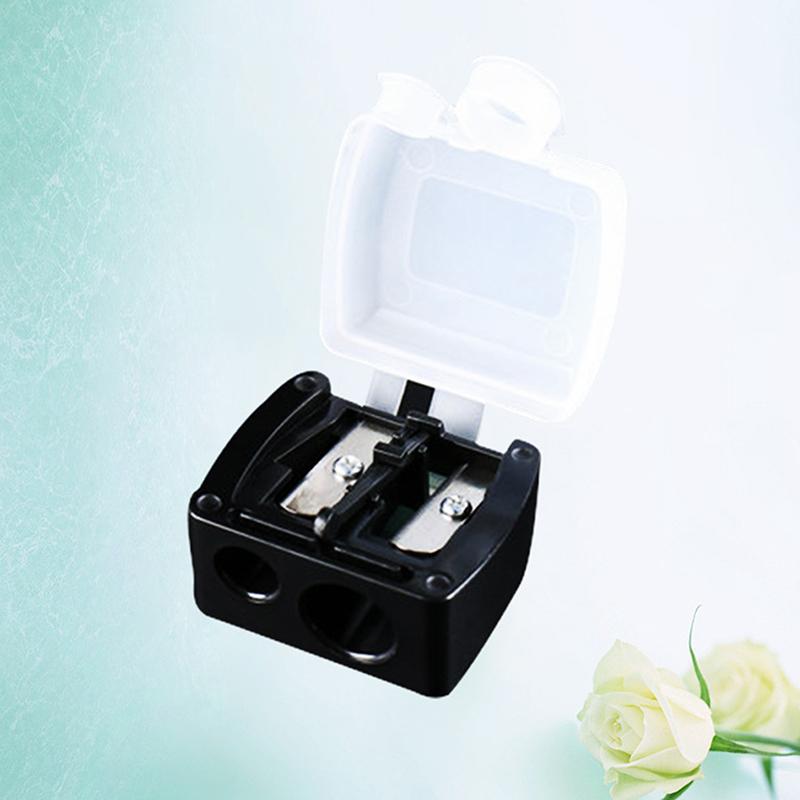 Double Holes Lipstick Pencil Sharpener For Eyebrow Lip Liner Eyeliner Pencil