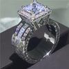 Серебряное модное помолвочное кольцо для женщин