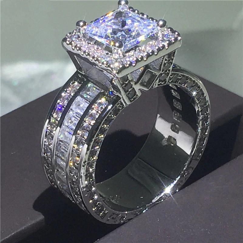 Серебряное модное помолвочное кольцо для женщин