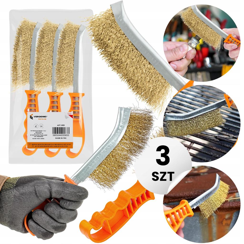Set of Wire Brushes with Handle