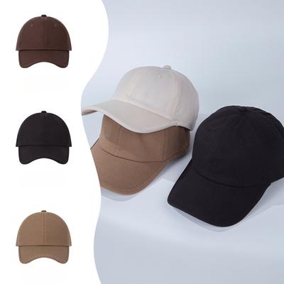 Весенне-летняя повседневная универсальная бейсболка с широкими полями, бейсболка для большого лица, мужская и женская, подчеркивающая лицо, шляпа для маленькой/большой окружности головы