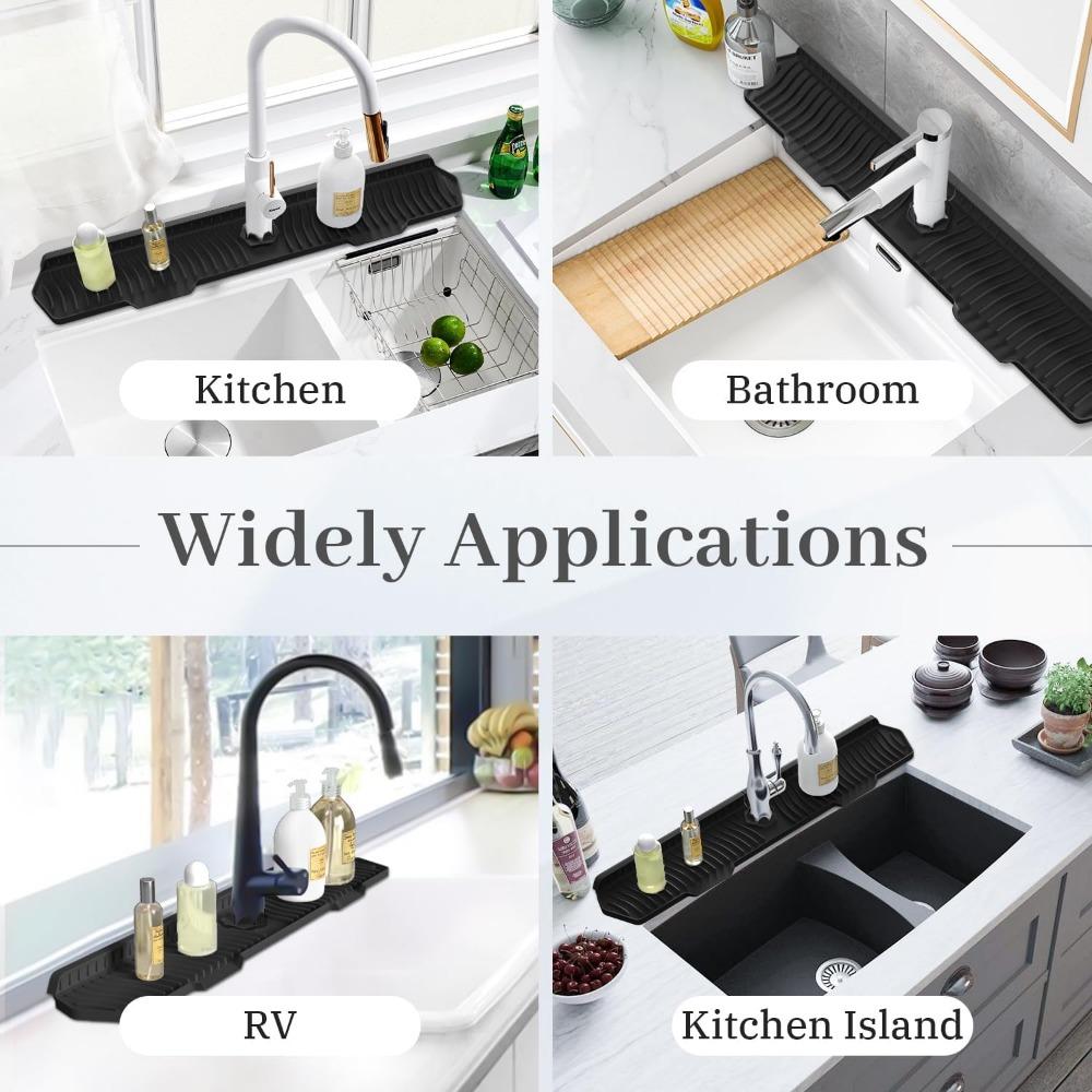 Защита от брызг для кухонной раковины Силиконовый коврик для сушки для раковины Защитные накладки для кухонной раковины Коврик Защита от брызг Кухня