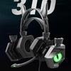 Wired Headset Luminous Light with Microphone RGB Flash 3.5mm/USB Cow Ear E-sports Game