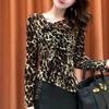 Autumn New Mesh Irregular Bottoming Shirt Long Sleeve Fashion Versatile Western Style Printed T-Shirt Tops for Women