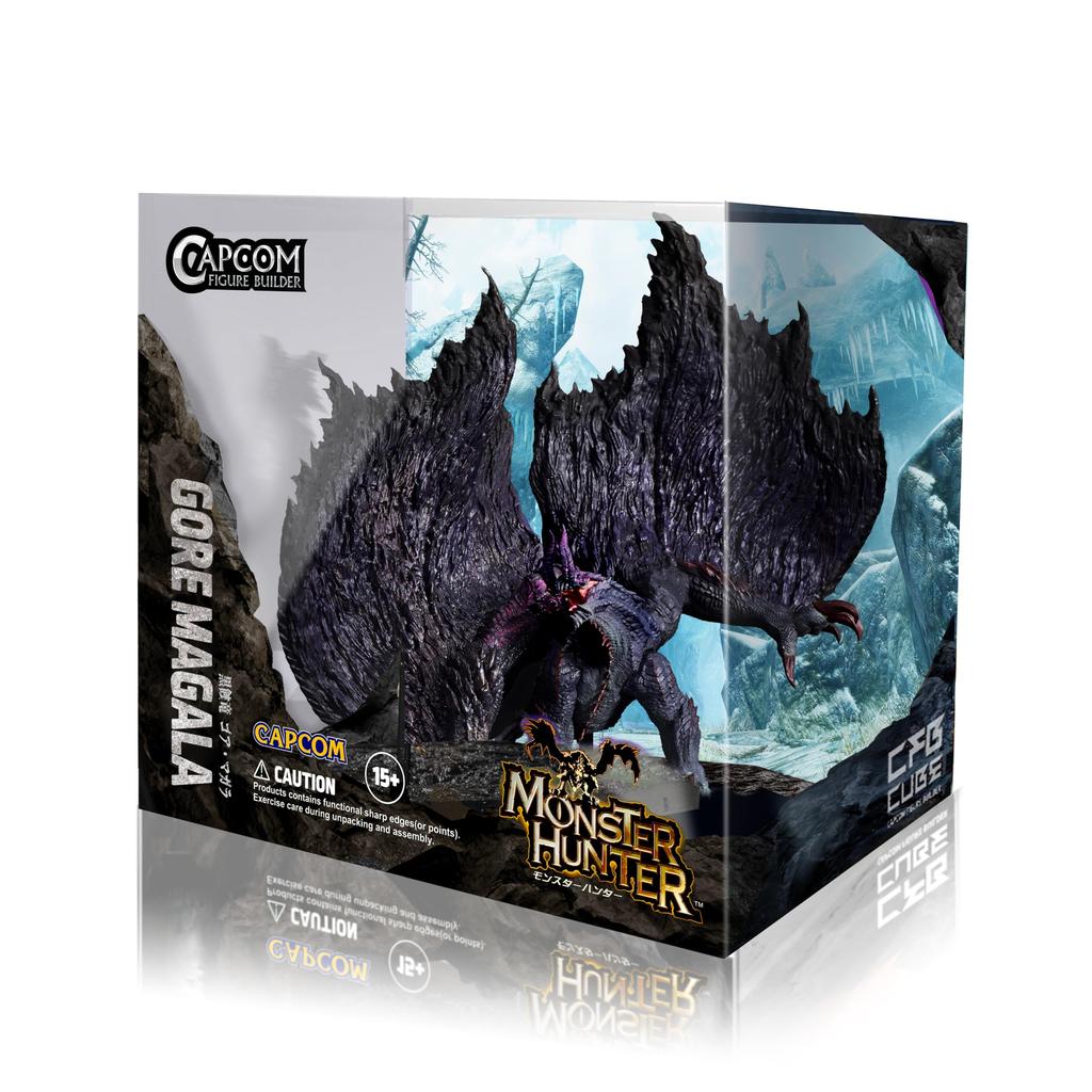 CAPCOM FIGURE BUILDER CUBE MONSTER HUNTER Black Eclipse Dragon Gore Magala H124 X W135 X D131mm Made of ABS Approx. PVC,