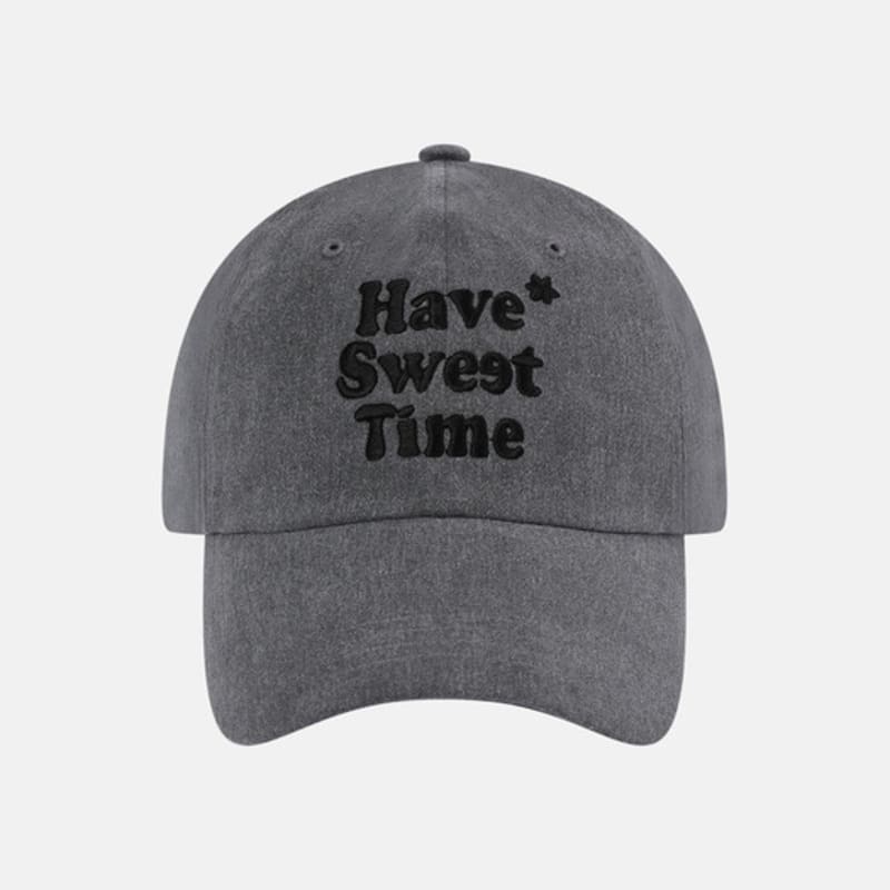 SALTANDCHOCOLATE [HAST] Sweet Pigment Ball Cap Charcoal 4C2521001