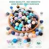 225 шт. Силиконовые бусины для изготовления бижутерии, нанизывания, assorted color and shape, шарм, многоугольные, россыпью