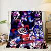 Fnaf Character Collage Blanket Flannel Blanket for bed, sofa, Camping, Hiking, Picnic Essentials, gift for family Fan gifts