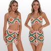 Crochet Granny Square Bikini & Mini Skirt Set