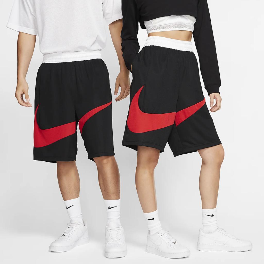 Nike Спортивные шорты Dri-Fit для мужчин, свободного кроя, с большим логотипом-крючком, черные
