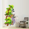 Waterproof Self-adhesive Big Tree Animal Elephant Rhino Tiger Maca Wall Sticker Bedroom Living Room Wall Decor Sticker Door Sticker