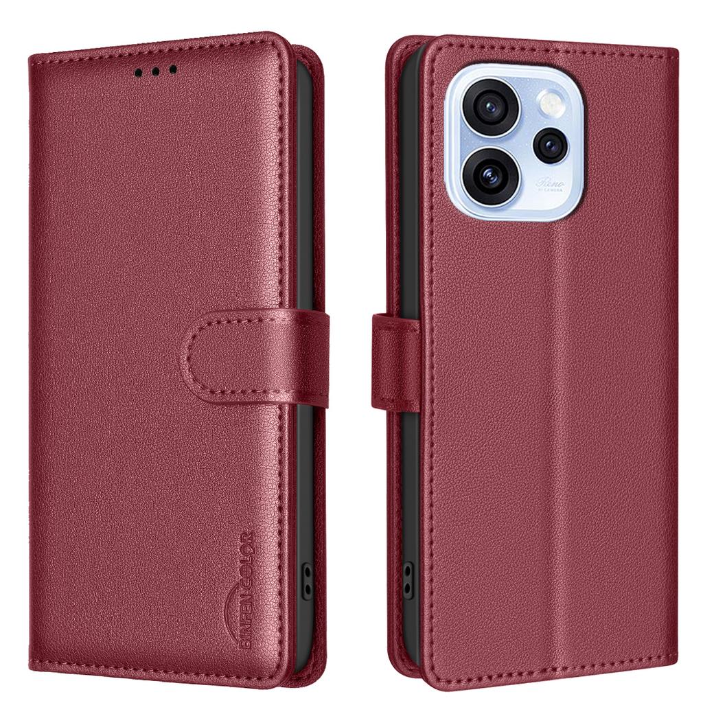 For Oppo Reno15 F 5G Leather Case BINFEN COLOR BF32 Wallet RFID Blocking Phone Cover