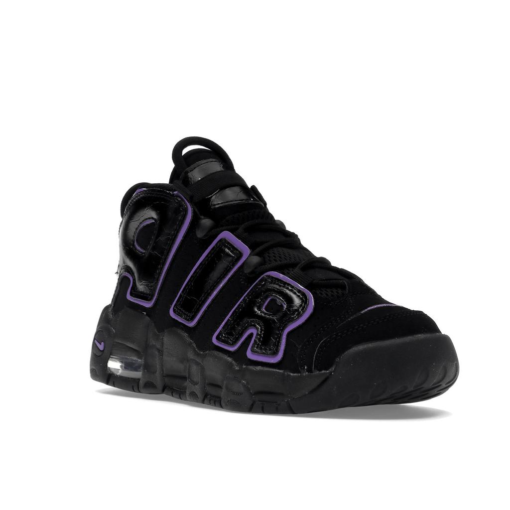 Nike Air More Uptempo GS Black Action Grape Kids Sneakers White Metallic-Gold DX5954-001