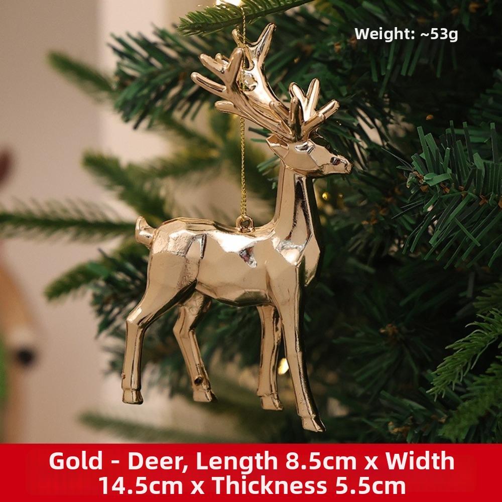 Plastic Christmas Tree Pendant Electroplated Hanging Ornaments New Xmas Tree Ornament Home Decor