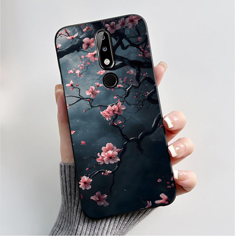Силиконовый чехол для Nokia X5 X6 5.1 plus 6.1 plus Чехол для телефона Роскошная Мода Бабочки Цветы Мягкий Тонкий Черный Желе Чехол