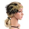 1920s Flapper Dress Accessories Retro Party Black Retro Party Props Feather Headpiece Rhinestone Hair Band Cocktail Head